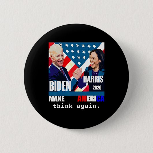 Biden Kamala Harris Ronde Button 5,7 Cm (Voorkant)