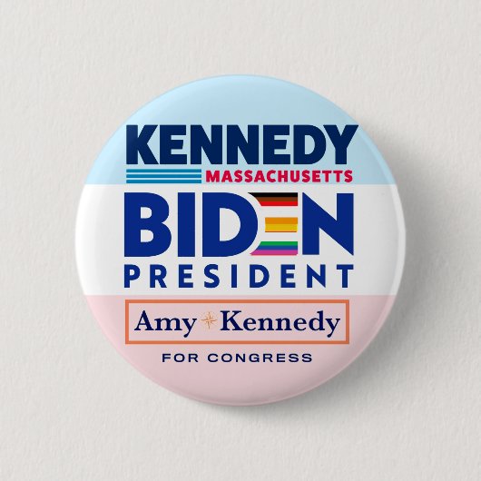 Biden - Kennedy Coattails Ronde Button 5,7 Cm (Voorkant)