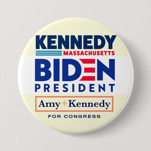 Biden - Kennedy Coattails Ronde Button 7,6 Cm (Voorkant)