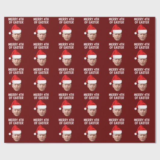 BIDEN KERSTFEEST VROLIJK 4E PASEN INPAKPAPIER (Vlak)