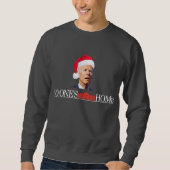 Biden Kerstmis Funny Sweatshirt, alleen thuis Trui (Voorkant)