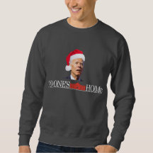 Biden Kerstmis Funny Sweatshirt, alleen thuis