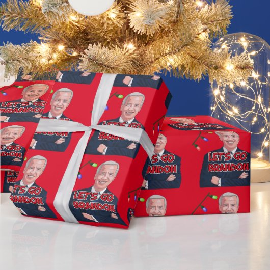 BIDEN LAAT BRANDON CHRISTMAS WRAPPING PAPER GAAN CADEAUPAPIER (Feestdagen)