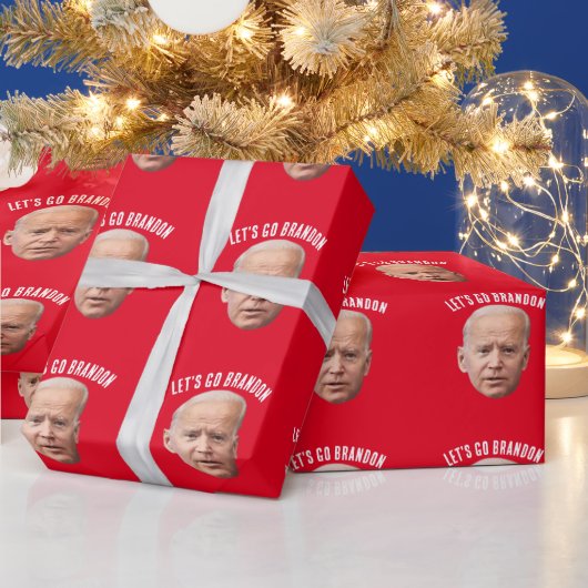 BIDEN LAAT BRANDON CHRISTMAS WRAPPING PAPER GAAN CADEAUPAPIER (Feestdagen)