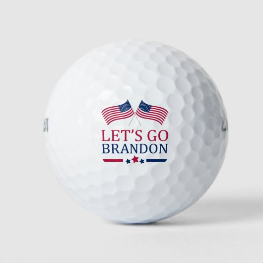 Biden Let's Go Brandon USA Stars Flag Golfballen (Voorkant)