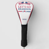 Biden Let's Go Brandon USA Vlag Monogram Golfheadcover (Voorkant)