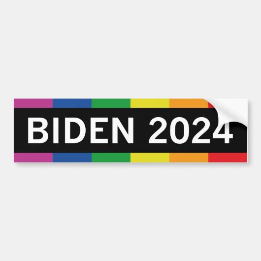 Biden LGBT 2024 Bumpersticker (Voorkant)