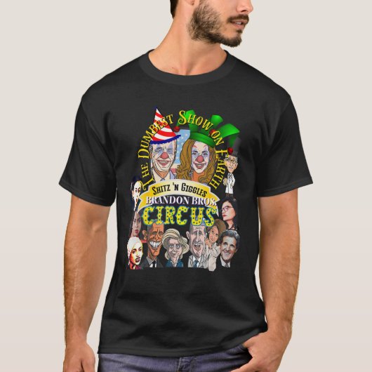 Biden Liberaal-Democraat Circus Dumbest Obama Pelo T-shirt (Voorkant)