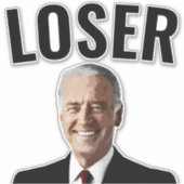 BIDEN LOSER DIE STYLE DECAL STICKKKERS KUNNEN VERL STICKER (Voorkant)