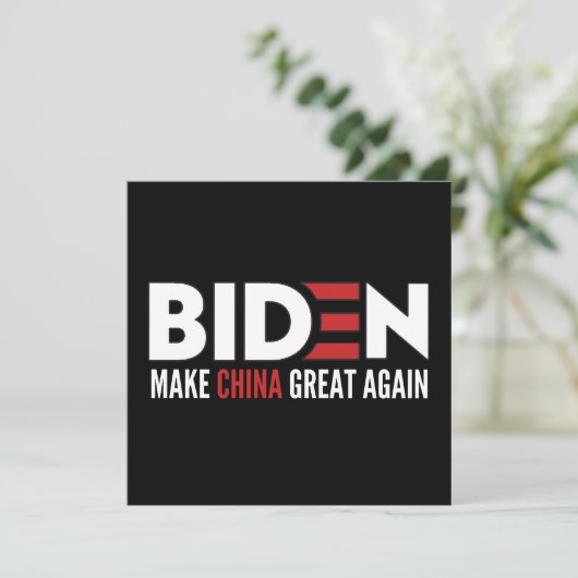 biden maak China weer geweldig Save The Date (Staand voorkant)