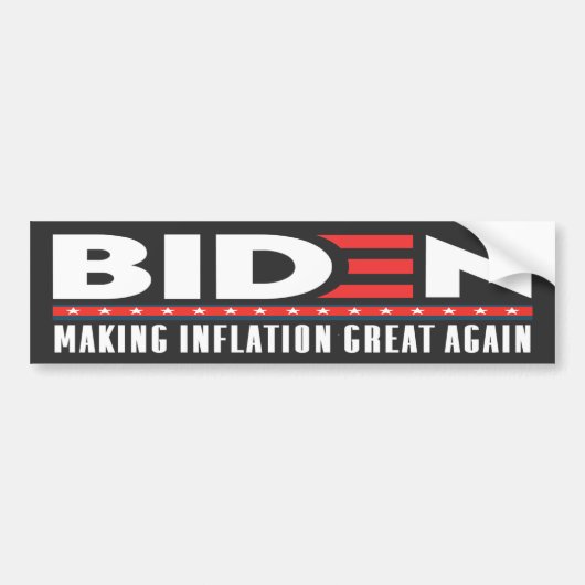 Biden maakt inflatie weer geweldig tegen Joe Biden Bumpersticker (Voorkant)