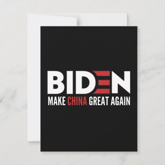 biden Make China Great Again Save The Date (Voorkant)