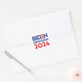 Biden Newsom 2024 Vierkante Sticker (Envelop)