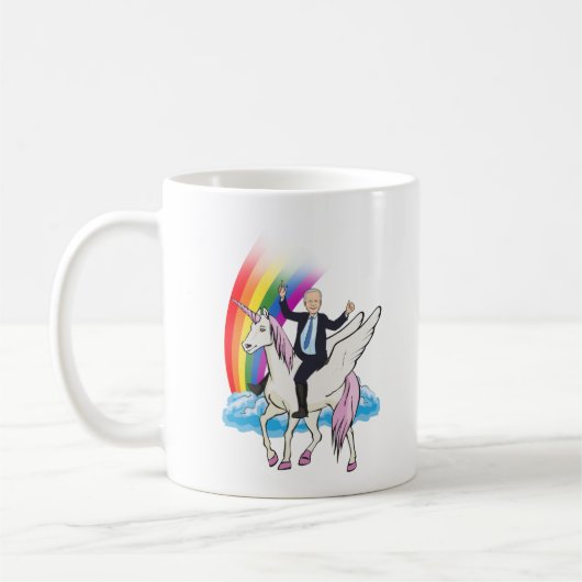 Biden op een Unicorn Koffiemok (Links)