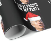 BIDEN POOPED IN BROEK KERST wrapping papier (Rol Hoek)