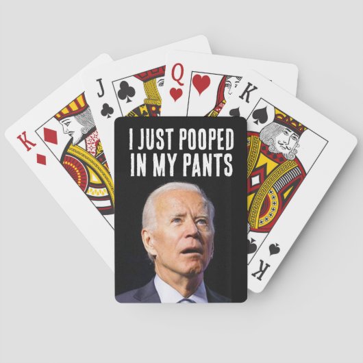 BIDEN POOPED IN BROEK KERSTMIS POKERKAARTEN (Achterkant)