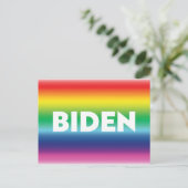 "Biden" Pride lgbtq lgbt regenboog kleuren Briefkaart (Staand voorkant)