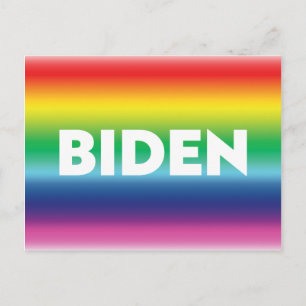 "Biden" Pride lgbtq lgbt regenboog kleuren Briefkaart
