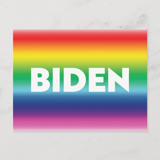 "Biden" Pride lgbtq lgbt regenboog kleuren Briefkaart (Voorkant)