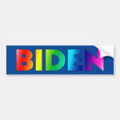 "Biden" pride lgbtq lgbt regenboogblauw Bumpersticker (Voorkant)