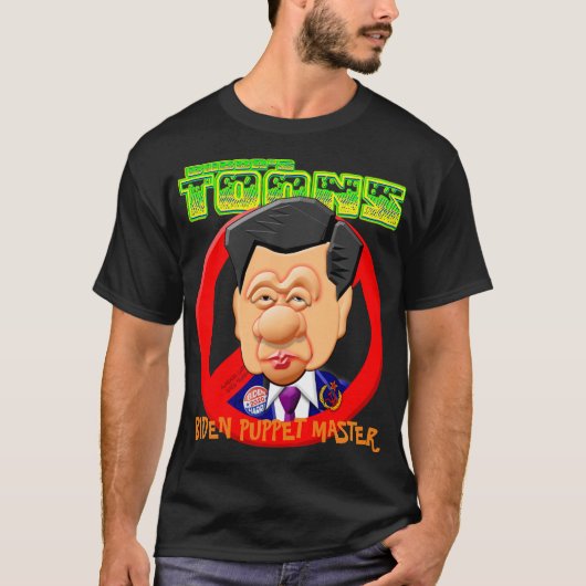 BIDEN PUPPET MASTER - PRESIDENT XI T-SHIRT (Voorkant)