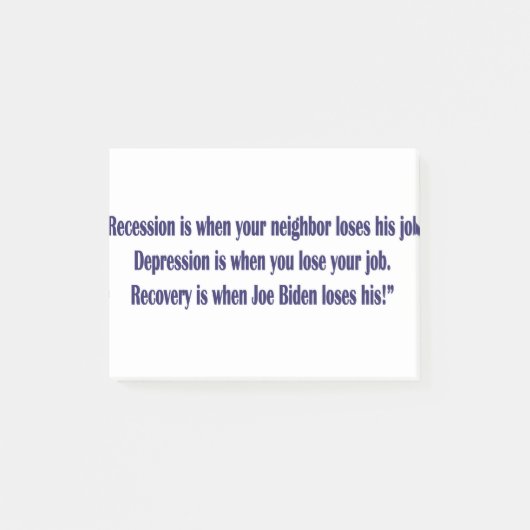 Biden-Recession- Post-it® Notes (Voorkant)