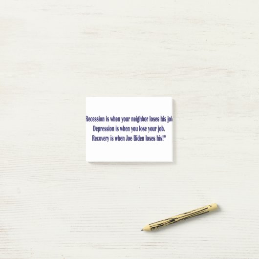 Biden-Recession- Post-it® Notes (Op bureau)