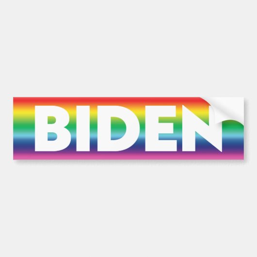 Biden-regenboogpride lgbtq lgbt bumpersticker (Voorkant)