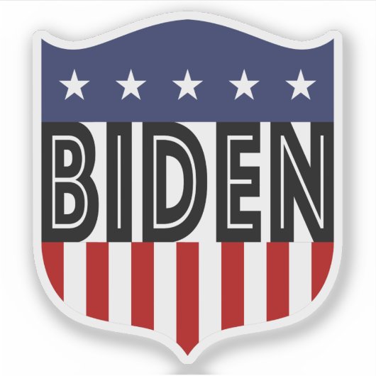 BIDEN sterren en strepen Sticker (Voorkant)
