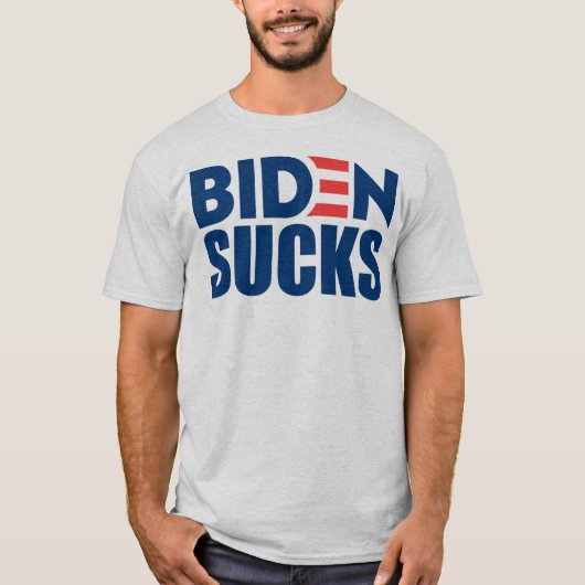 BIDEN SUCKS Anti-Joe Biden T-Shirt (Voorkant)