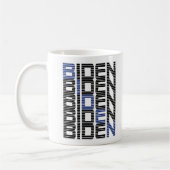 BIDEN-tekststapels Koffiemok (Links)