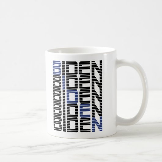 BIDEN-tekststapels Koffiemok (Rechts)