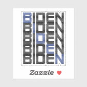 Biden-tekststapels Sticker (Vel)