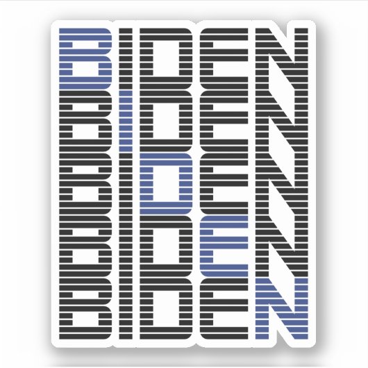 Biden-tekststapels Sticker (Voorkant)