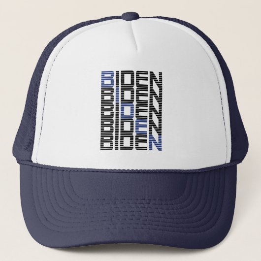 BIDEN-tekststapels Trucker Pet (Voorkant)