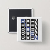 BIDEN-tekststapels Vierkante Button 5,1 Cm (Voorkant /achterkant)