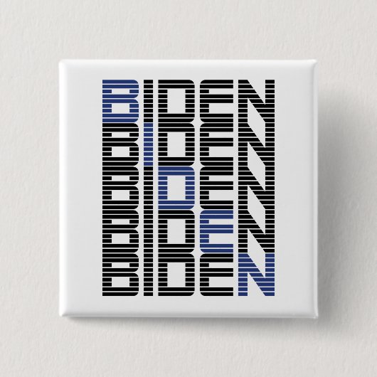 BIDEN-tekststapels Vierkante Button 5,1 Cm (Voorkant)