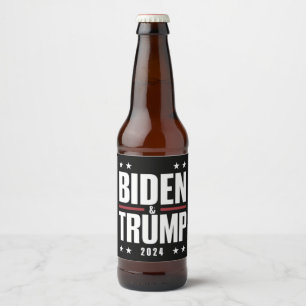 Biden Trump 2024 Grappige Verkiezing Presidentiële Bier Etiket