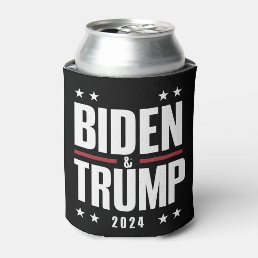Biden Trump 2024 Grappige verkiezing Presidentiële Blikjeskoeler (Blikje Voorkant)