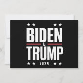 Biden Trump 2024 Grappige verkiezing Presidentiële Kaart (Voorkant)