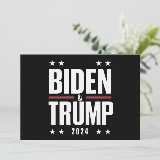 Biden Trump 2024 Grappige verkiezing Presidentiële Kaart (Staand voorkant)
