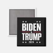 Biden Trump 2024 Grappige verkiezing Presidentiële Magneet (Voorkant / Achterkant)