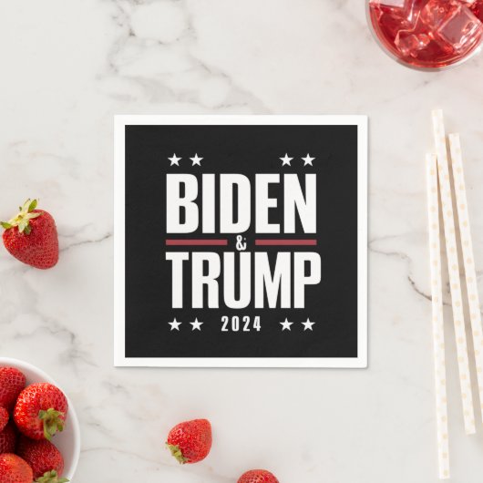 Biden Trump 2024 Grappige verkiezing Presidentiële Servet (Insitu)