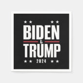 Biden Trump 2024 Grappige verkiezing Presidentiële Servet (Voorkant)