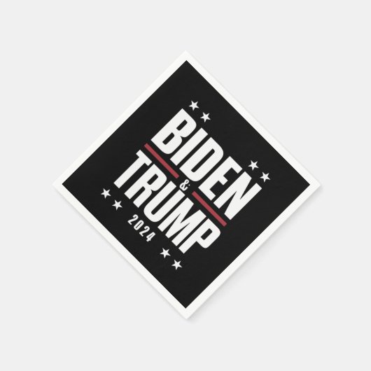 Biden Trump 2024 Grappige verkiezing Presidentiële Servet (Hoek)