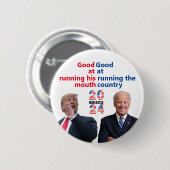 Biden Trump Rematch Ronde Button 5,7 Cm (Voorkant /achterkant)