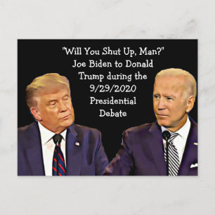 Biden vertelt Trump, hou gewoon Man dicht, offerte Briefkaart