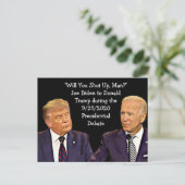 Biden vertelt Trump, hou gewoon Man dicht, offerte Briefkaart (Staand voorkant)