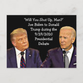 Biden vertelt Trump, hou gewoon Man dicht, offerte Briefkaart (Voorkant)