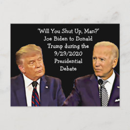 Biden vertelt Trump, hou gewoon Man dicht, offerte Briefkaart